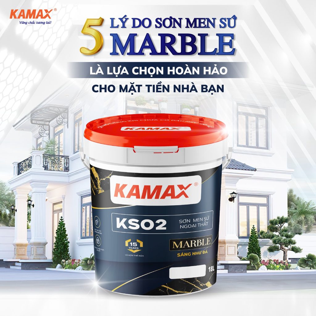 Lý do nên chọn sơn men sứ ngoại thất Marble Kamax